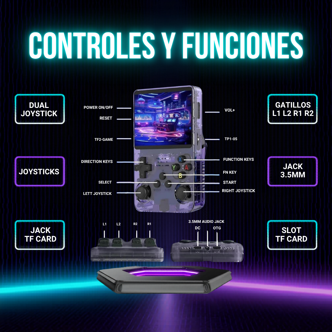 Consola Retro Portátil con 20.000 Juegos Clásicos